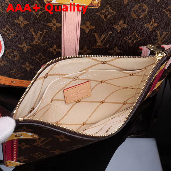 Louis Vuitton Neverfull MM Printed Monogram Canvas and Leather Patches Replica