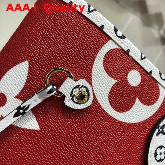 Louis Vuitton Neverfull MM Red Monogram Canvas Replica