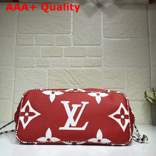 Louis Vuitton Neverfull MM Red Monogram Canvas Replica