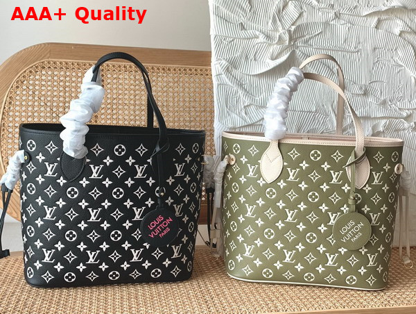 Louis Vuitton Neverfull MM Tote Bag Made From a Bold Mix of Colored Monogram Embossed Leathers M46102 Replica