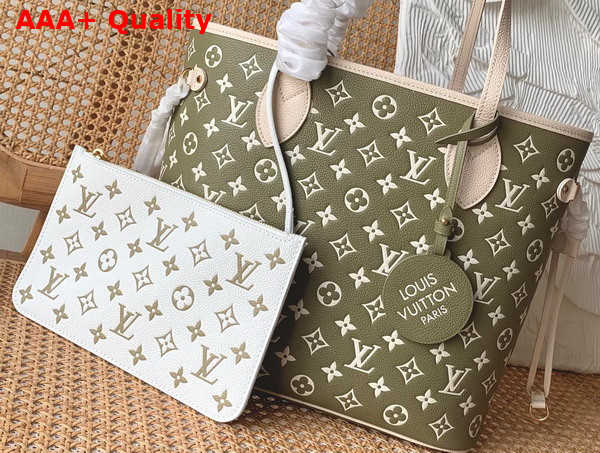 Louis Vuitton Neverfull MM Tote Bag Made From a Bold Mix of Colored Monogram Embossed Leathers M46102 Replica