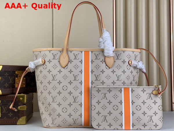 Louis Vuitton Neverfull MM Tote Bag in Beige Ocher Monopaname Coated Canvas M23501 Replica