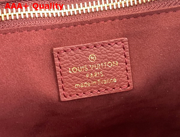 Louis Vuitton Neverfull MM Tote Bag in Burgundy Monogram Empreinte Leather Replica