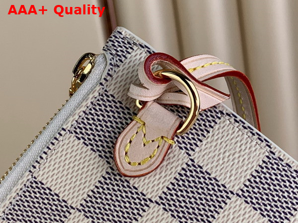 Louis Vuitton Neverfull MM Tote Bag in Damier Azur Coated Canvas with Nautical Print of Ropes and Chains N40471 Replica