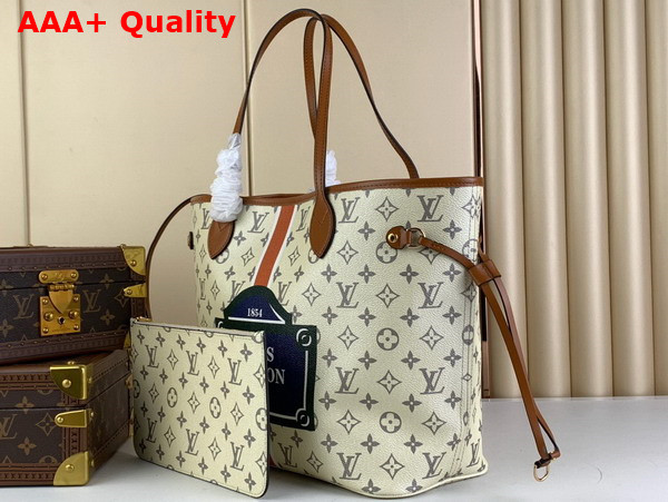 Louis Vuitton Neverfull MM Tote Bag in Silver Monogram Canvas Replica