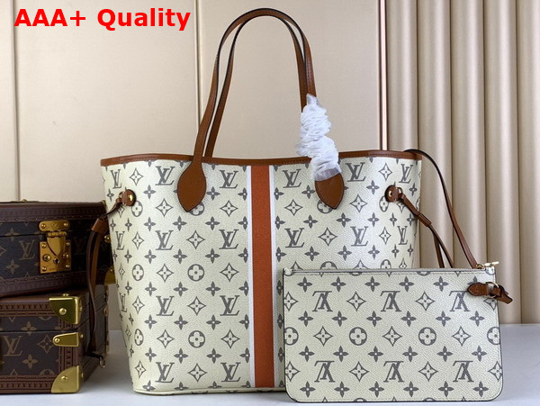 Louis Vuitton Neverfull MM Tote Bag in Silver Monogram Canvas Replica