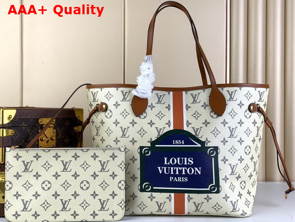 Louis Vuitton Neverfull MM Tote Bag in Silver Monogram Canvas Replica