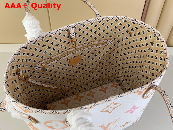 Louis Vuitton Neverfull MM Tote in Beige Monogram Coated Canvas M22978 Replica