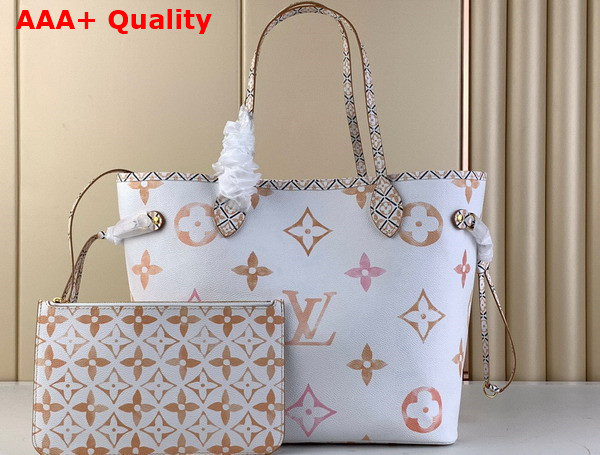 Louis Vuitton Neverfull MM Tote in Beige Monogram Coated Canvas M22978 Replica