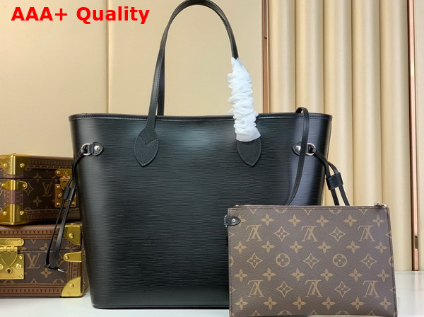 Louis Vuitton Neverfull MM Tote in Black Epi Leather M11930 Replica