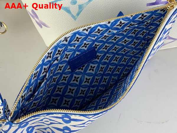 Louis Vuitton Neverfull MM Tote in Blue Monogram Coated Canvas M22979 Replica