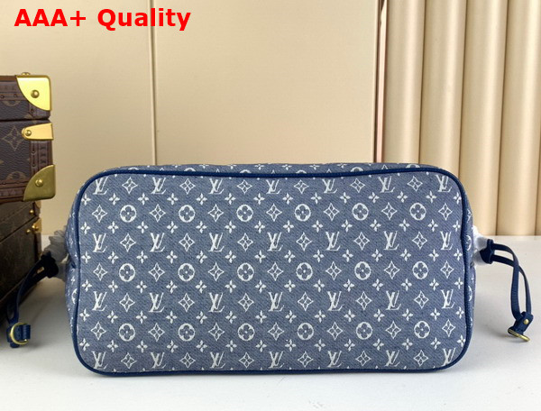 Louis Vuitton Neverfull MM Tote in Blue Monogram Jacquard Denim Replica