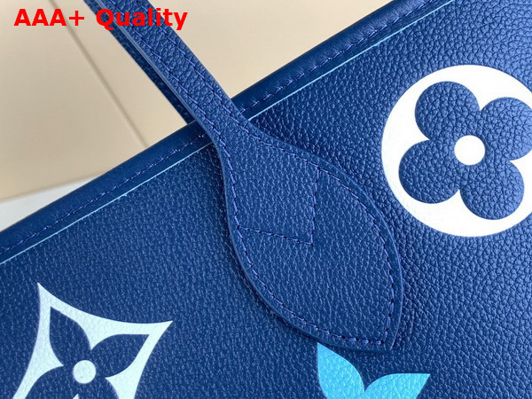 Louis Vuitton Neverfull MM Tote in Gradient Blue Monogram Empreinte Embossed Cowhide Leather M46514 Replica