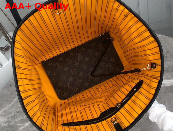 Louis Vuitton Neverfull MM Tote in Monogram Canvas Woven with Colored Leather Replica