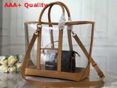 Louis Vuitton Neverfull MM Transparent PVC and Tan Calf Leather Replica