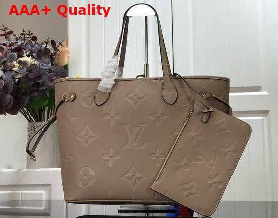 Louis Vuitton Neverfull MM Turtledove Monogram Empreinte Leather M45686 Replica