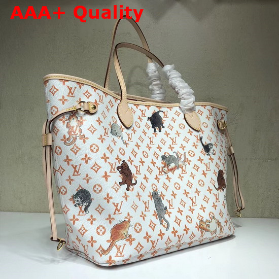 Louis Vuitton Neverfull MM White Transformed Monogram Canvas M44459 Replica