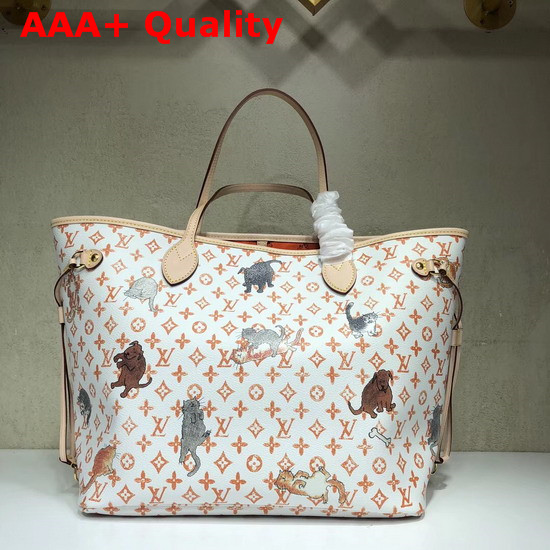 Louis Vuitton Neverfull MM White Transformed Monogram Canvas M44459 Replica