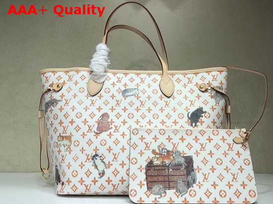 Louis Vuitton Neverfull MM White Transformed Monogram Canvas M44459 Replica