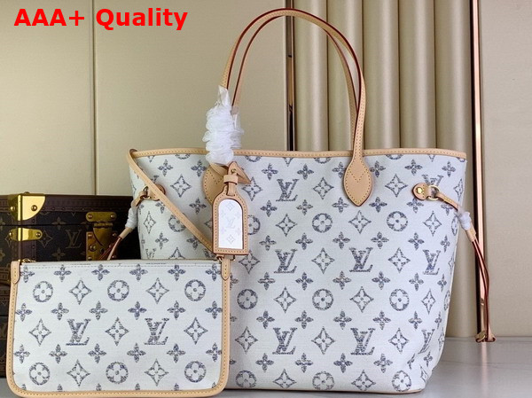 Louis Vuitton Neverfull MM in Multicolor Beige Monogram Jacquard Fabric M24905 Replica