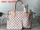 Louis Vuitton Neverfull PM Damier Azur Canvas with Pink Interior Replica