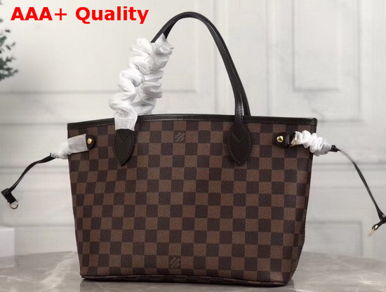 Louis Vuitton Neverfull PM Damier Ebene Canvas with Cherry Interior Replica