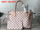 Louis Vuitton Neverfull PM in Damier Azur Canvas with Beige Interior Replica