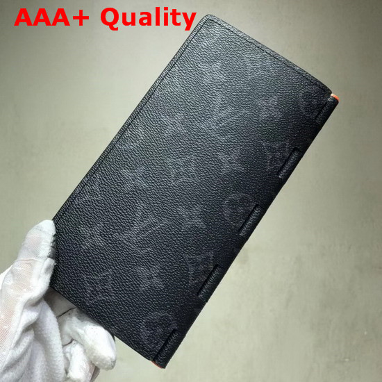 Louis Vuitton New Brazza Wallet Monogram Eclipse Canvas Replica