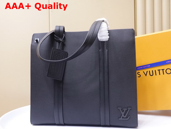 Louis Vuitton New LV Aerogram Tote in Black Grained Calf Leather M57308 Replica