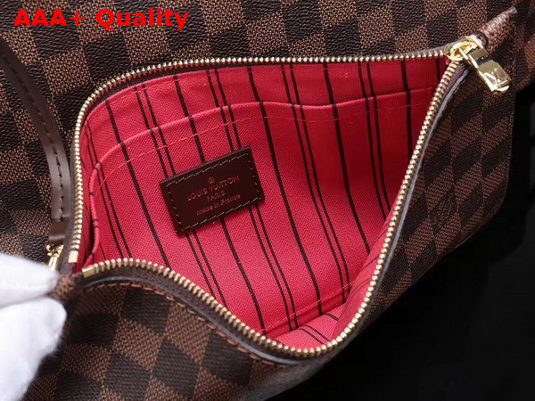 Louis Vuitton New Neverfull GM Damier Ebene Red Interior N41357 Replica