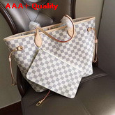 Louis Vuitton New Neverfull MM Damier Azur Canvas Replica