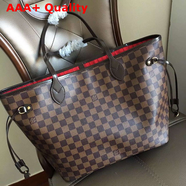 Louis Vuitton New Neverfull MM Damier Ebene Canvas Replica