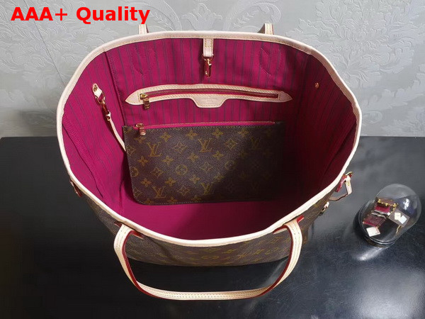 Louis Vuitton New Neverfull MM Fuchsia Interior Replica