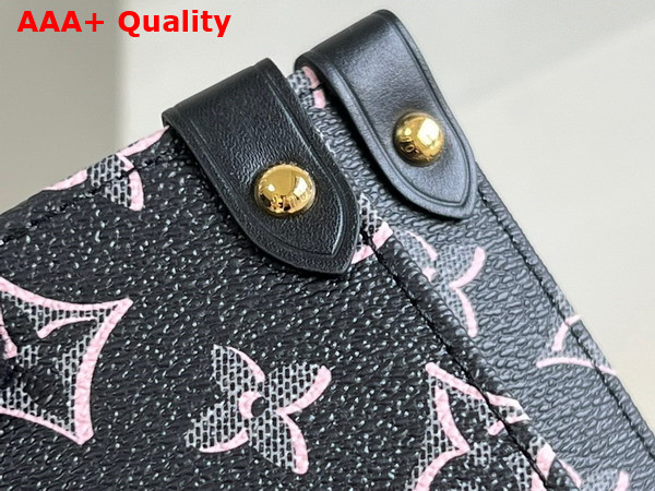 Louis Vuitton New Onthego MM Tote in Black Printed Monogram Canvas Replica