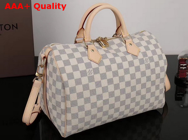 Louis Vuitton New Speedy Bandouliere 30 Damier Azur Canvas Replica