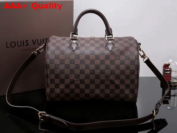 Louis Vuitton New Speedy Bandouliere 30 Damier Ebene Canvas Replica