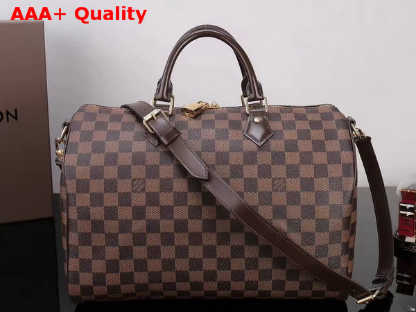 Louis Vuitton New Speedy Bandouliere 35 Damier Ebene Canvas Replica