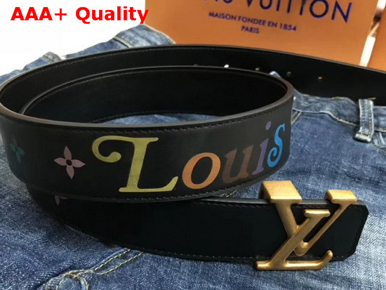 Louis Vuitton New Wave 35mm Belt Black M0078U Replica