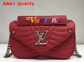 Louis Vuitton New Wave Chain Bag MM Red Smooth Calf Leather Replica