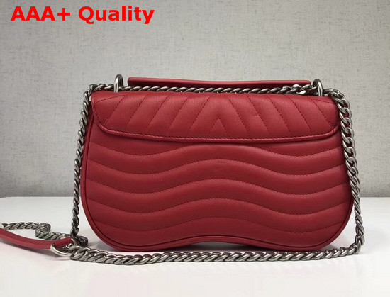 Louis Vuitton New Wave Chain Bag MM Red Smooth Calf Leather Replica