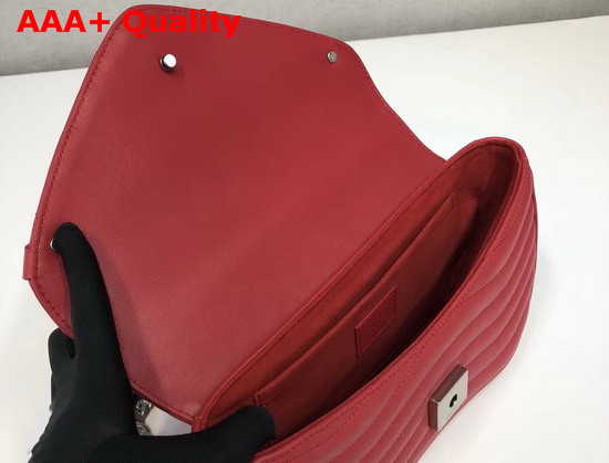 Louis Vuitton New Wave Chain Bag MM Red Smooth Calf Leather Replica