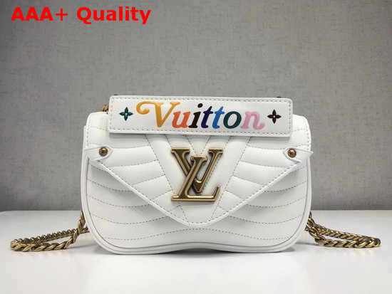 Louis Vuitton New Wave Chain Bag MM White Smooth Calf Leather Replica