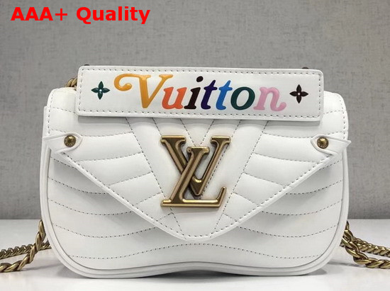 Louis Vuitton New Wave Chain Bag MM White Smooth Calf Leather Replica