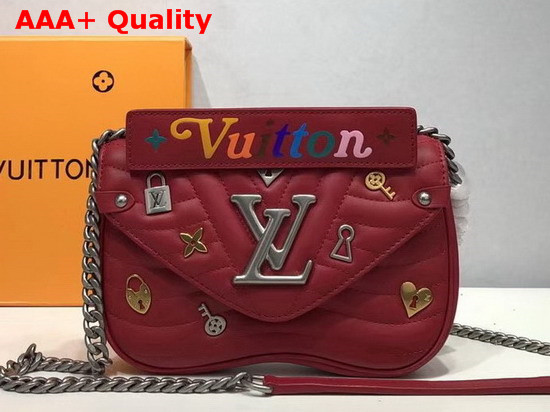 Louis Vuitton New Wave Chain Bag PM in Red with LV Love Lock Story M53213 Replica