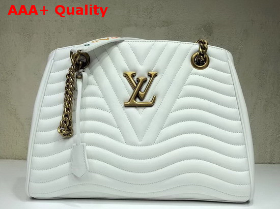 Louis Vuitton New Wave Chain Tote New Wave Leather White M51978 Replica