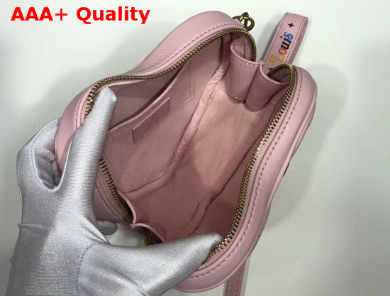 Louis Vuitton New Wave Heart Bag in Rose Pomettes Pink Smooth Calf Leather M53205 Replica