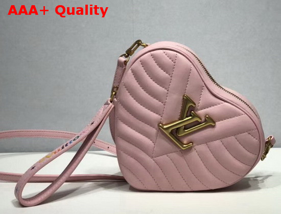 Louis Vuitton New Wave Heart Bag in Rose Pomettes Pink Smooth Calf Leather M53205 Replica