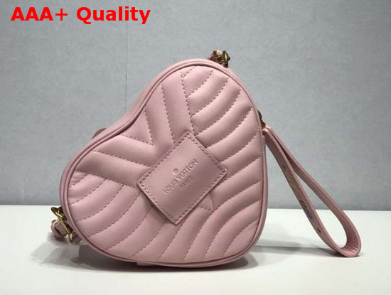 Louis Vuitton New Wave Heart Bag with LV Initials and LV Love Lock Story Symbols Rose Pomettes Pink M53205 Replica