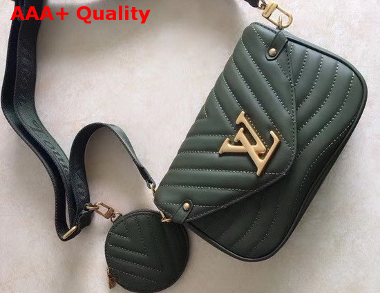 Louis Vuitton New Wave Multi Pochette Accessoires Dark Green Smooth Calf Leather Replica