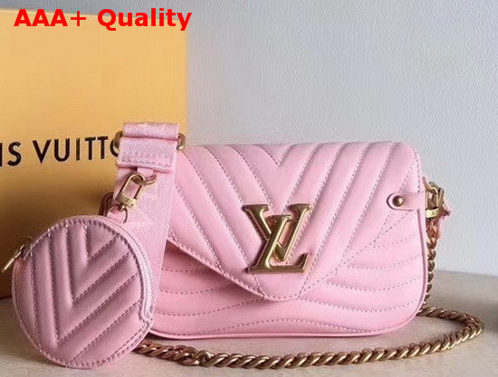 Louis Vuitton New Wave Multi Pochette Accessoires Pink Smooth Calf Leather Replica